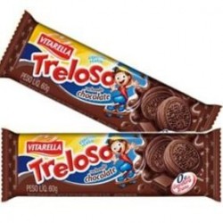 BISCOITO RECHEADO CHOCOLATE TRELOSO 60 GR