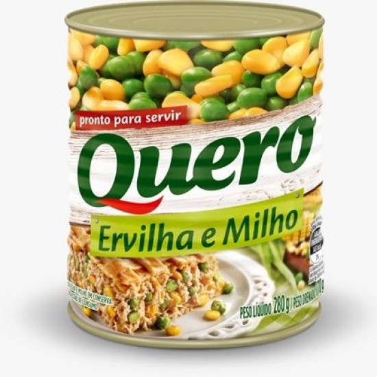 LATA QUERO ERVILHA E MILHO DUETO 280GR